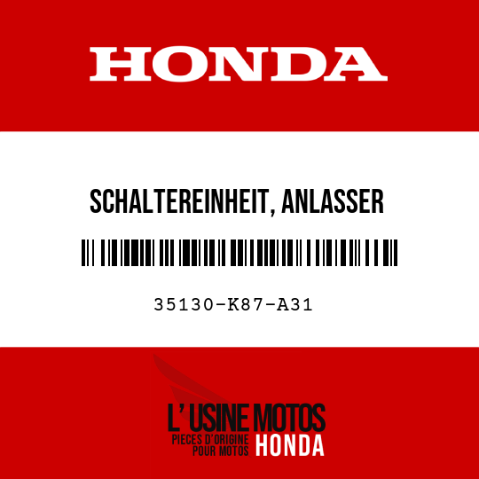 image de 35130-K87-A31 SCHALTEREINHEIT, ANLASSER MOTORABSTELLER U WARNSCHALTER