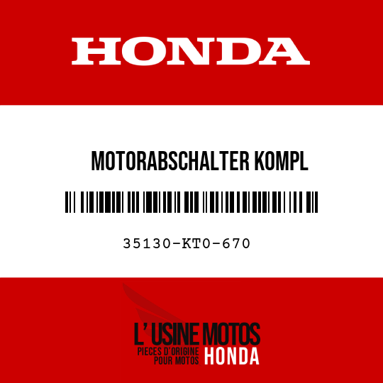 image de 35130-KT0-670 MOTORABSCHALTER KOMPL
