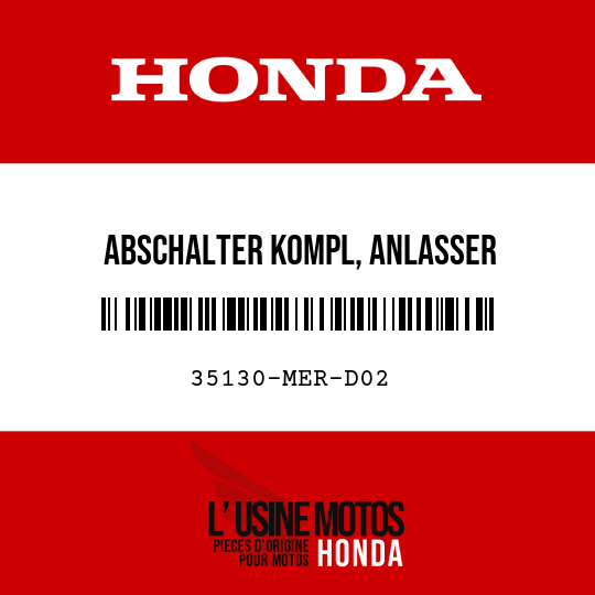 image de 35130-MER-D02 ABSCHALTER KOMPL, ANLASSER