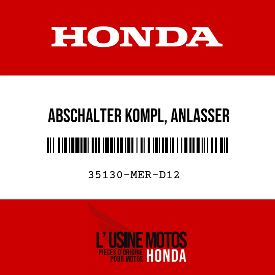 image de 35130-MER-D12 ABSCHALTER KOMPL, ANLASSER