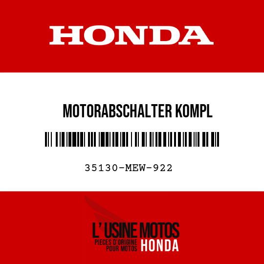 image de 35130-MEW-922 MOTORABSCHALTER KOMPL