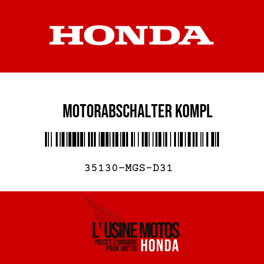 image de 35130-MGS-D31 MOTORABSCHALTER KOMPL