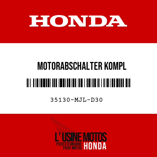 image de 35130-MJL-D30 MOTORABSCHALTER KOMPL
