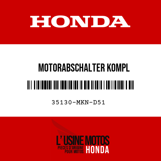 image de 35130-MKN-D51 MOTORABSCHALTER KOMPL