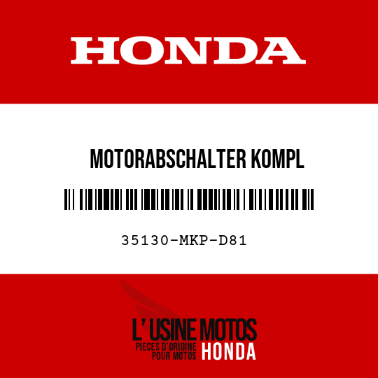 image de 35130-MKP-D81 MOTORABSCHALTER KOMPL