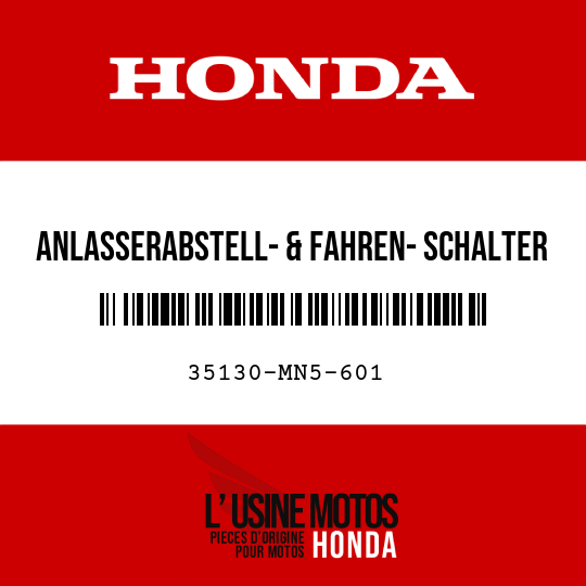 image de 35130-MN5-601 ANLASSERABSTELL- & FAHREN- SCHALTER KOMPL