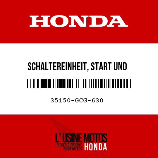 image de 35150-GCG-630 SCHALTEREINHEIT, START UND BELEUCHTUNG