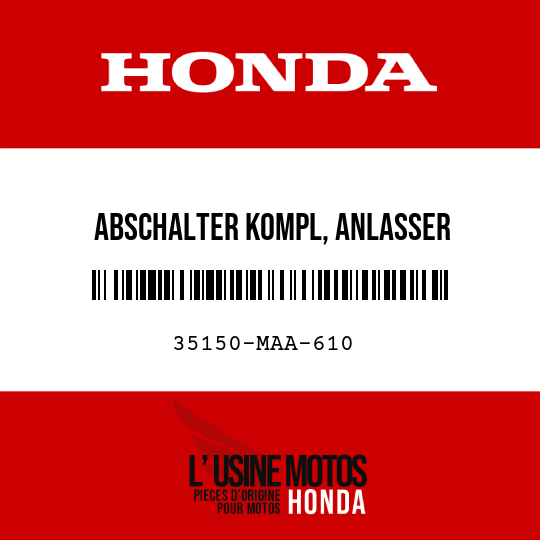 image de 35150-MAA-610 ABSCHALTER KOMPL, ANLASSER