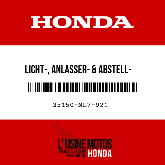 image de 35150-ML7-921 LICHT-, ANLASSER- & ABSTELL- SCHALTER KOMPL
