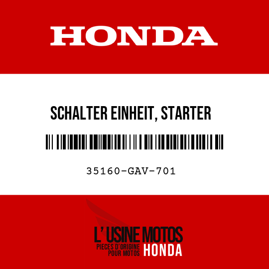 image de 35160-GAV-701 SCHALTER EINHEIT, STARTER