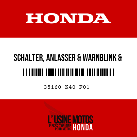 image de 35160-K40-F01 SCHALTER, ANLASSER & WARNBLINK & LEERLAUFABSCHALT
