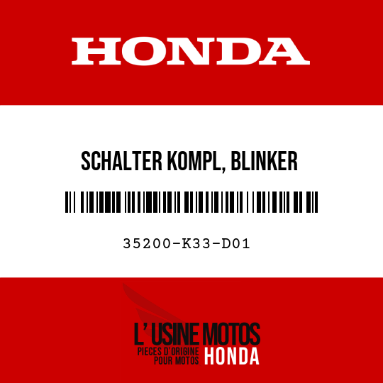 image de 35200-K33-D01 SCHALTER KOMPL, BLINKER