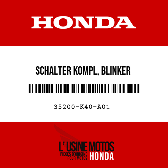 image de 35200-K40-A01 SCHALTER KOMPL, BLINKER