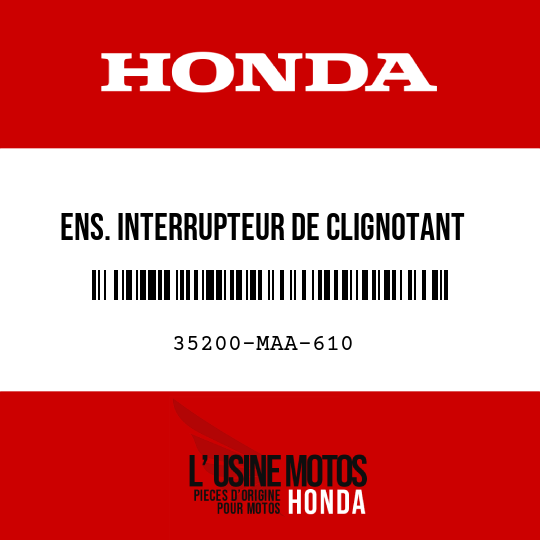 image de 35200-MAA-610 ENS. INTERRUPTEUR DE CLIGNOTANT