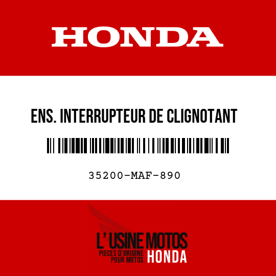 image de 35200-MAF-890 ENS. INTERRUPTEUR DE CLIGNOTANT