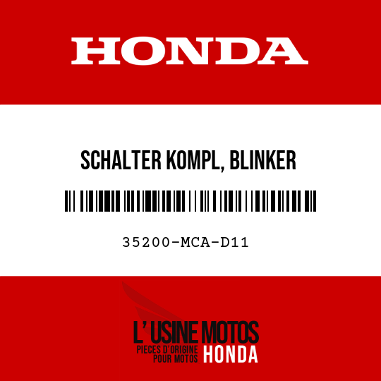 image de 35200-MCA-D11 SCHALTER KOMPL, BLINKER