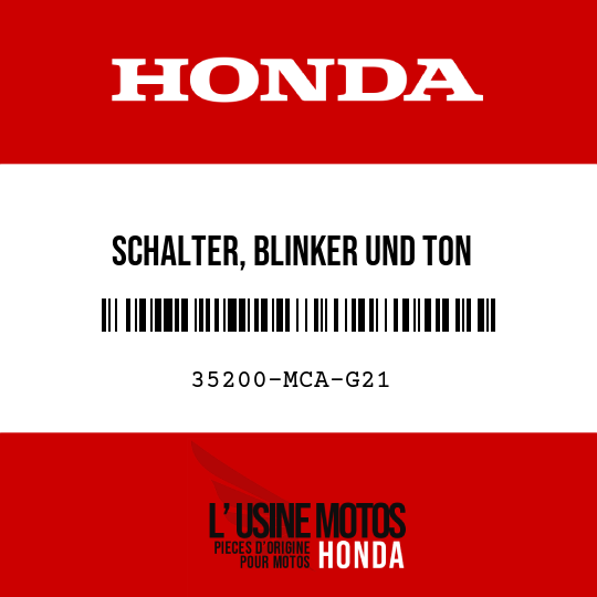 image de 35200-MCA-G21 SCHALTER, BLINKER UND TON