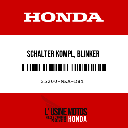 image de 35200-MKA-D81 SCHALTER KOMPL, BLINKER