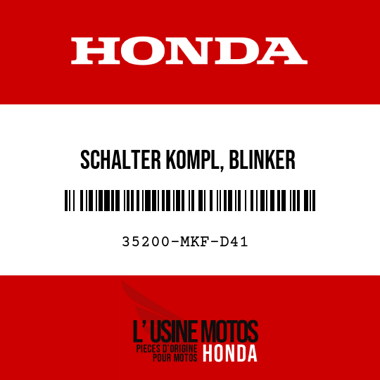 image de 35200-MKF-D41 SCHALTER KOMPL, BLINKER