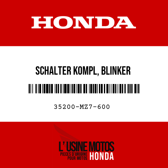 image de 35200-MZ7-600 SCHALTER KOMPL, BLINKER