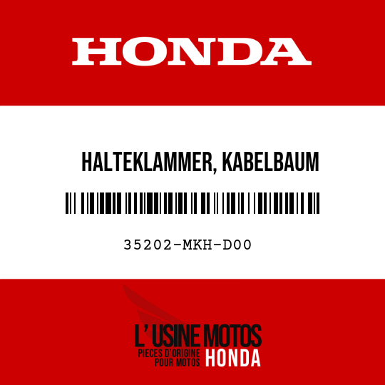 image de 35202-MKH-D00 HALTEKLAMMER, KABELBAUM