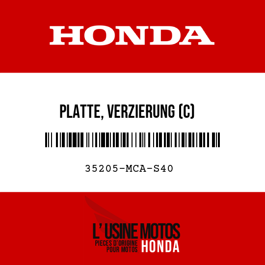 image de 35205-MCA-S40 PLATTE, VERZIERUNG (C)