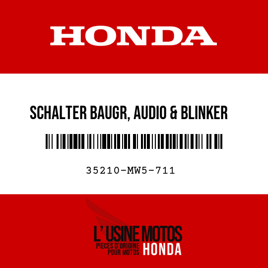image de 35210-MW5-711 SCHALTER BAUGR, AUDIO & BLINKER
