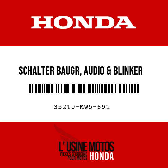 image de 35210-MW5-891 SCHALTER BAUGR, AUDIO & BLINKER