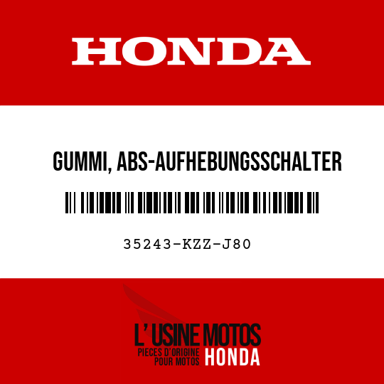 image de 35243-KZZ-J80 GUMMI, ABS-AUFHEBUNGSSCHALTER