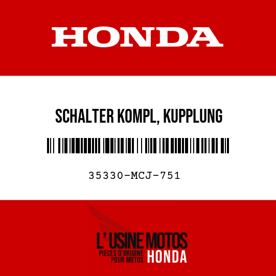 image de 35330-MCJ-751 SCHALTER KOMPL, KUPPLUNG