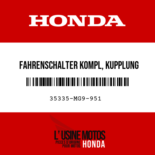 image de 35335-MG9-951 FAHRENSCHALTER KOMPL, KUPPLUNG (TOYO)