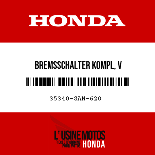 image de 35340-GAN-620 BREMSSCHALTER KOMPL, V