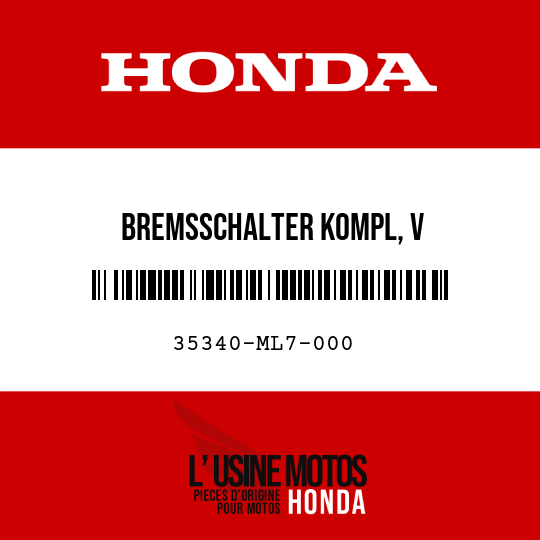 image de 35340-ML7-000 BREMSSCHALTER KOMPL, V