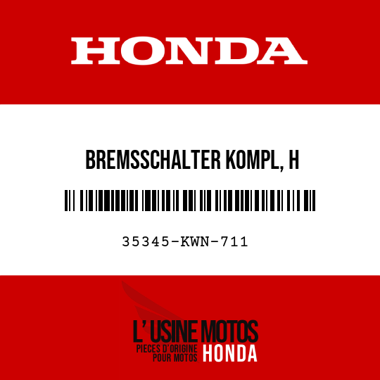 image de 35345-KWN-711 BREMSSCHALTER KOMPL, H