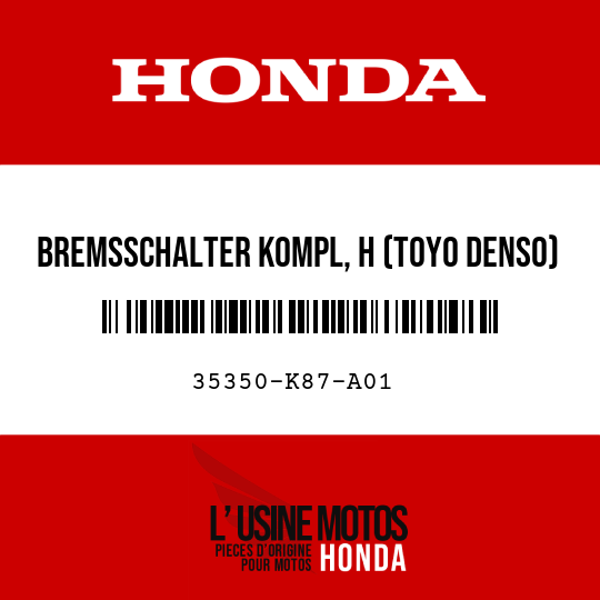 image de 35350-K87-A01 BREMSSCHALTER KOMPL, H (TOYO DENSO)