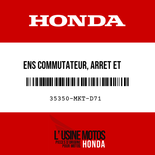 image de 35350-MKT-D71 ENS COMMUTATEUR, ARRET ET    REGULATEUR AR