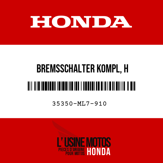 image de 35350-ML7-910 BREMSSCHALTER KOMPL, H