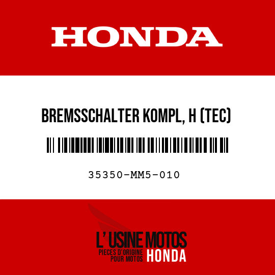 image de 35350-MM5-010 BREMSSCHALTER KOMPL, H (TEC)