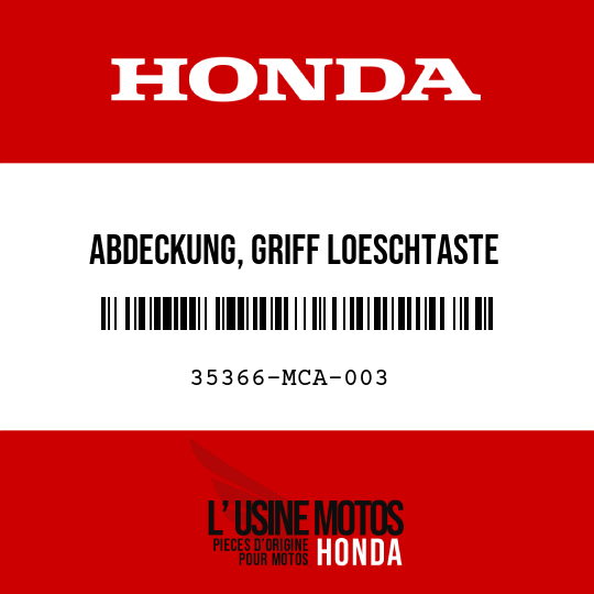 image de 35366-MCA-003 ABDECKUNG, GRIFF LOESCHTASTE