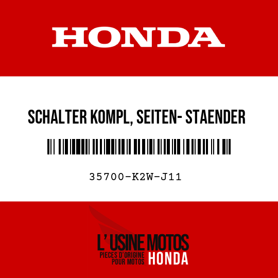 image de 35700-K2W-J11 SCHALTER KOMPL, SEITEN- STAENDER