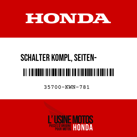 image de 35700-KWN-781 SCHALTER KOMPL, SEITEN-      STAENDER