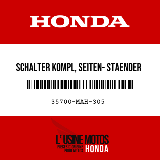 image de 35700-MAH-305 SCHALTER KOMPL, SEITEN- STAENDER