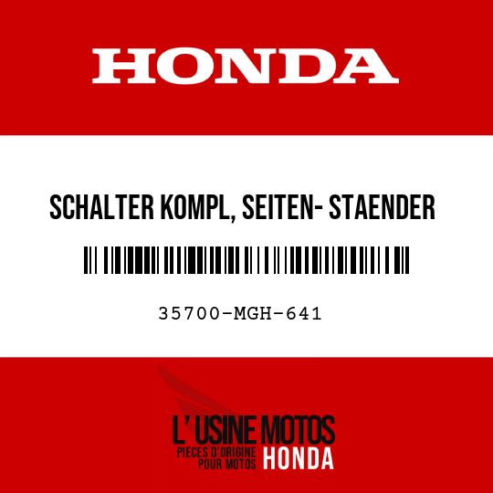 image de 35700-MGH-641 SCHALTER KOMPL, SEITEN- STAENDER