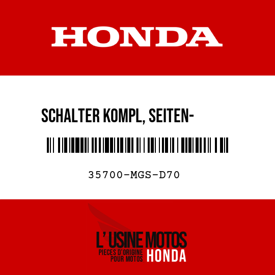 image de 35700-MGS-D70 SCHALTER KOMPL, SEITEN- STAENDER