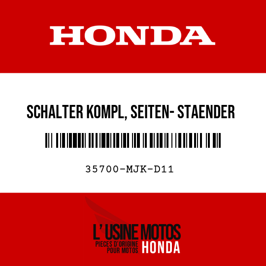 image de 35700-MJK-D11 SCHALTER KOMPL, SEITEN- STAENDER