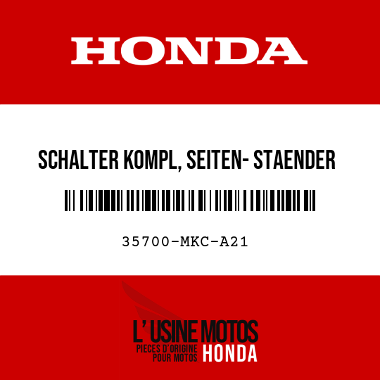 image de 35700-MKC-A21 SCHALTER KOMPL, SEITEN- STAENDER (MT)