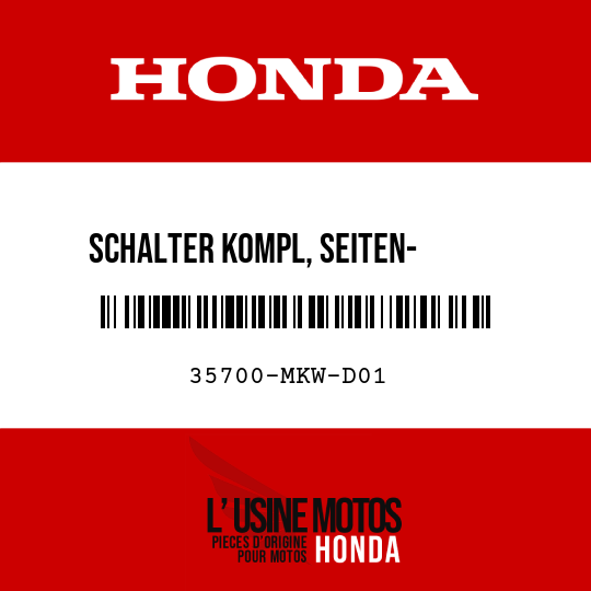 image de 35700-MKW-D01 SCHALTER KOMPL, SEITEN- STAENDER