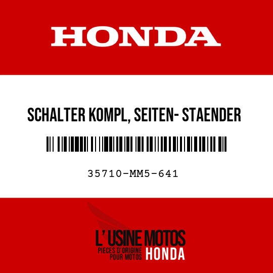 image de 35710-MM5-641 SCHALTER KOMPL, SEITEN- STAENDER