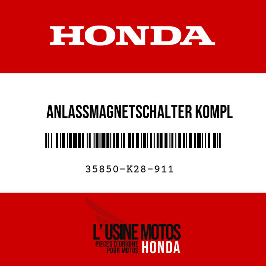 image de 35850-K28-911 ANLASSMAGNETSCHALTER KOMPL