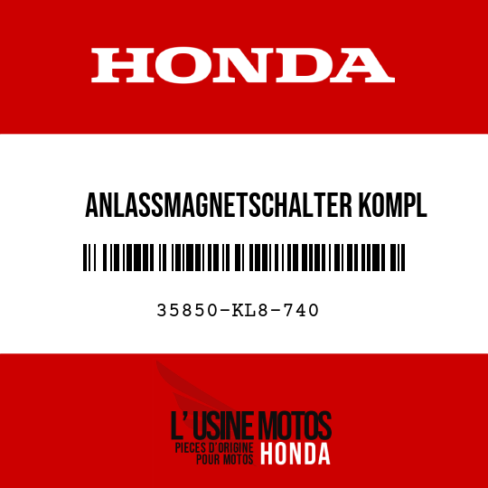 image de 35850-KL8-740 ANLASSMAGNETSCHALTER KOMPL